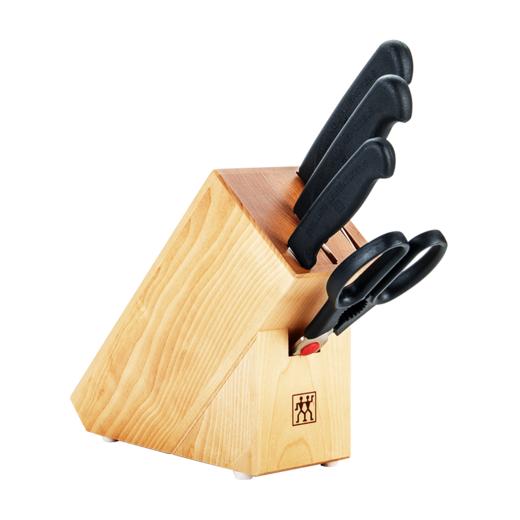 【仅自提】6920762511450 双立人ZWILLING 【专刀专用】Enjoy 五件套刀厨房菜刀多用剪木质刀架中片刀 商品图0