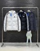 F013001冬季款三条杠连帽保暖落肩款羽绒服男女同款 商品缩略图0