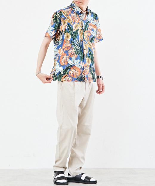 MEN'S MELROSE 夏季男士 格纹清凉感polo领短袖花衬衫 商品图6