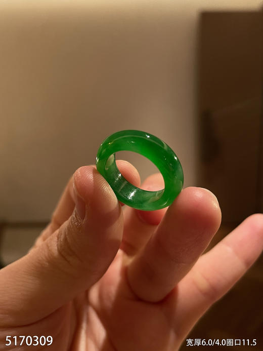 艳绿扳指【5170309】圈口11.5~具体价格微信咨询 商品图3