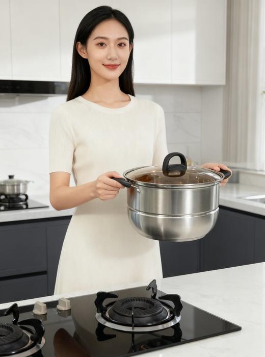 易铂28cm奥兰多不锈钢汤蒸锅 商品图2