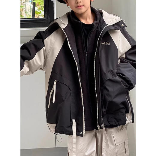 裁缝学苑TS31三合一连帽冲锋衣纸样儿童抓绒内胆童装上衣服装打板 商品图6