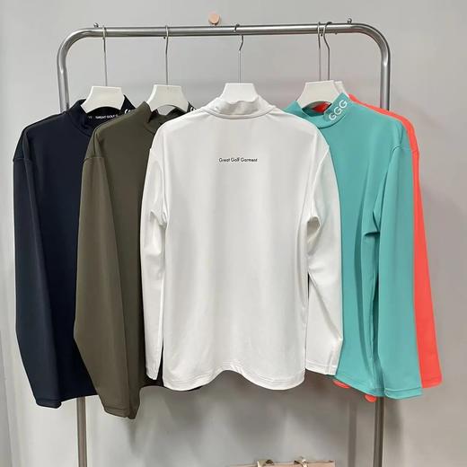 GGG 高尔夫 男士 经典长袖高领衫 光滑小高领T恤 运动休闲百搭 商品图0