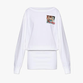 DSQUARED2 女士 Tom Bianchi 联名棉质圆领长袖卫衣 白色 S75CV0981 D20106 100