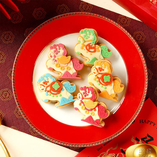 【马到酥成礼盒】悠享时X敦煌博物馆联名2026马年限定黄油曲奇巧克力饼干过年货生日礼盒279g 商品图3