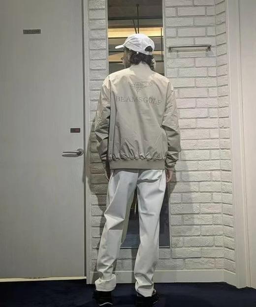 BEAMS 高尔夫 男款 橙标系列防水按扣立领摆动弹力全拉链夹克外套 商品图6