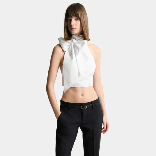 DSQUARED2 女士蝴蝶结上衣 白色 S75NC1133 S36275 100 商品图2