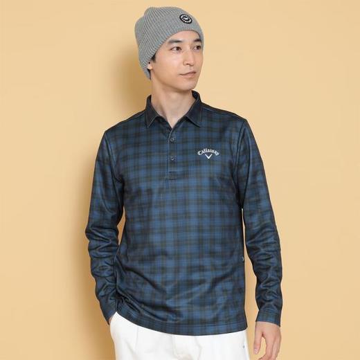 Callaway 高尔夫 男士 经典格子印花polo领长袖衬衫T恤 舒适百搭 商品图3