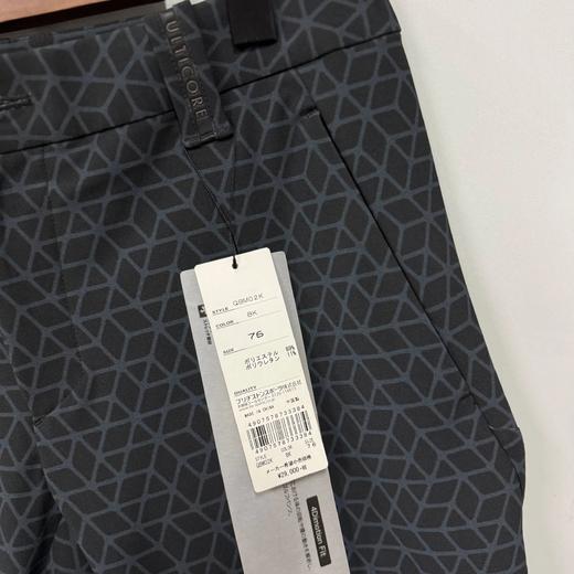 Ulticore系列 高尔夫男士 黑蓝两色抗皱几何纹弹力修身运动长裤 商品图8