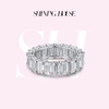 【预售】ShiningHouse[培育] 18k金钻石戒指 长方形克拉钻人工真钻人造钻石K金戒指豪华排钻戒指悦己送礼臻选【此商品不支持7天无理由退货退款】预计3日发货 商品缩略图0