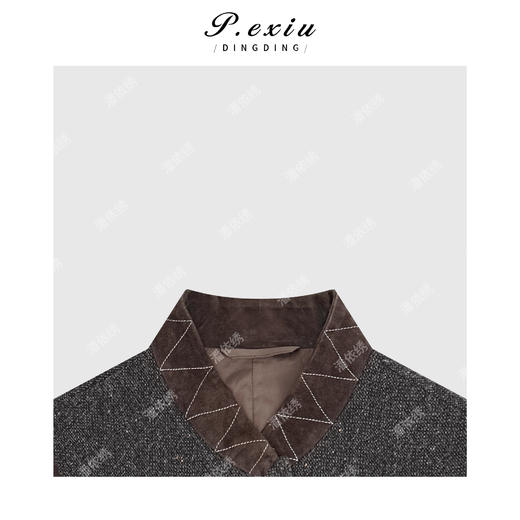 04-2潘依绣丁丁宠粉100%羊毛复古老钱风系带收腰显瘦西装马甲Q16598 商品图2