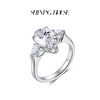 ShiningHouse[培育] 18k金钻石戒指 水滴形2克拉钻人工真钻人造钻石K金戒指时尚钻石戒指悦己送礼臻选【此商品不支持7天无理由退货退款】 商品缩略图2