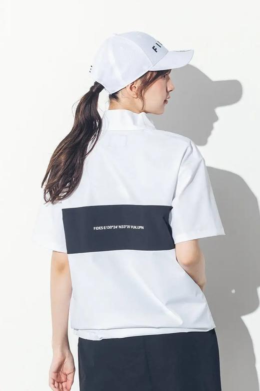 FIDES Golf高尔夫男女同款 半拉链立领套头拼色短袖T恤 宽松休闲防水 商品图2