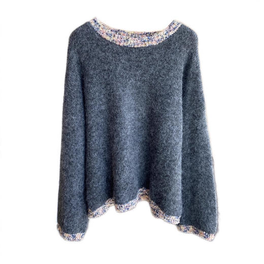 氛围感！贵气香风编织撞色设计感针织衫毛衣女2026秋冬新款！ 商品图5