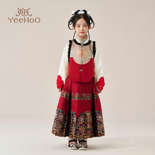 【英氏】【新中式三件套】【160-170】女童拜年服套装国风外套裙子 商品图6