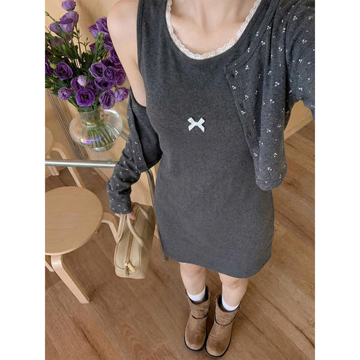 <曾小咸推荐>3.31现货秒杀 ！微信超特价！韩系短款开衫 日常139.99 立减80 秒杀59.99！！蕾丝拼接背心裙 日常119.99 立减60 秒杀59.99！！ 商品图1