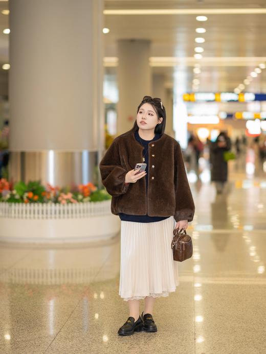 一周发货【环保皮草】【正码正拍】【不掉毛】仿貂环保皮草，冬季小母貂千金中古风~气质显瘦，环保皮草外套 商品图2