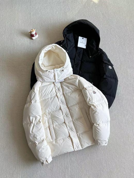 F013021纯色徽标宽松短款长袖舒适透气羽绒服男女同款 商品图0