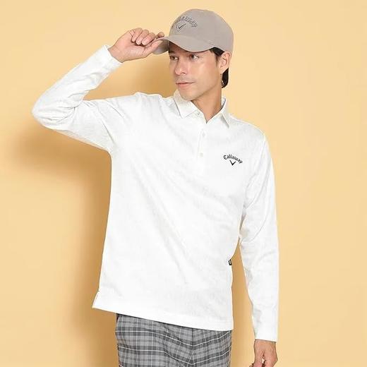 Callaway男士高尔夫 叶子印花拉绒polo衫长袖 舒适保暖 商品图11