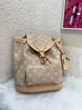 LV MONTSOURIS 猫咪联名 小号 米色 老花 双肩包