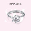 【预售】ShiningHouse[培育] 18k金钻石戒指 圆钻形1.5克拉钻人工真钻人造钻石K金戒指简约六爪钻石戒指悦己送礼臻选【此商品不支持7天无理由退货退款】 商品缩略图0