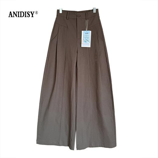 2026春装时尚高腰拉链后松紧腰宽松阔腿休闲裤 商品图4