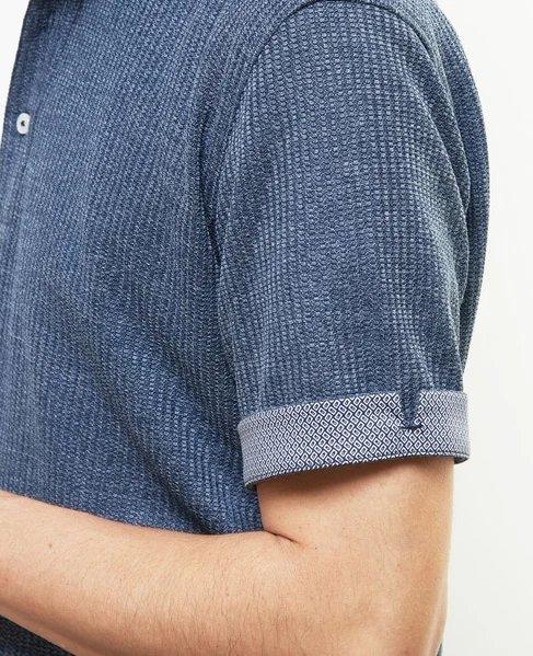 MEN'S MELROSE 男士 条纹针织透气短袖 商务休闲polo衫 商品图5