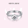 ShiningHouse[培育] 18k金钻石戒指 圆钻形1克拉钻人工真钻人造钻石K金戒指时尚六爪钻石戒指悦己送礼臻选【此商品不支持7天无理由退货退款】预计3日发货 商品缩略图0