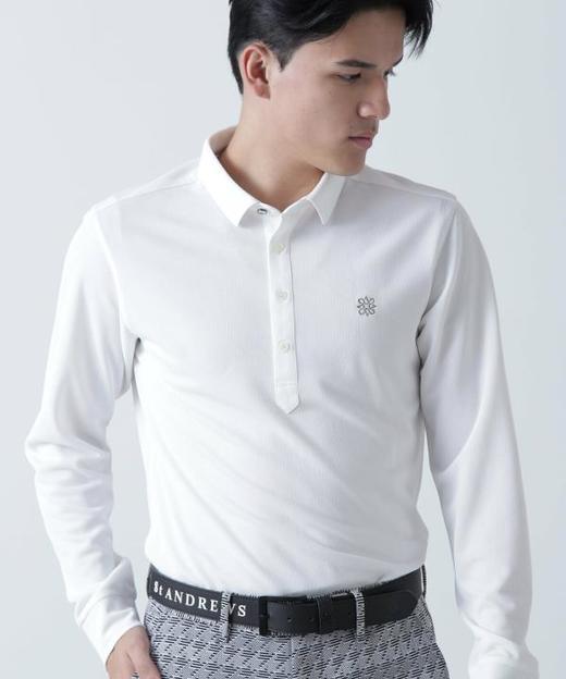 St ANDREWS高尔夫男士 阳离子复古刺绣长袖Polo衫 速干透气 商品图0