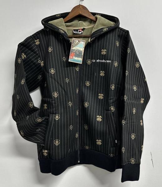 Quiksilver户外运动品牌最新法国原单拉链连帽拉绒卫衣 商品图0