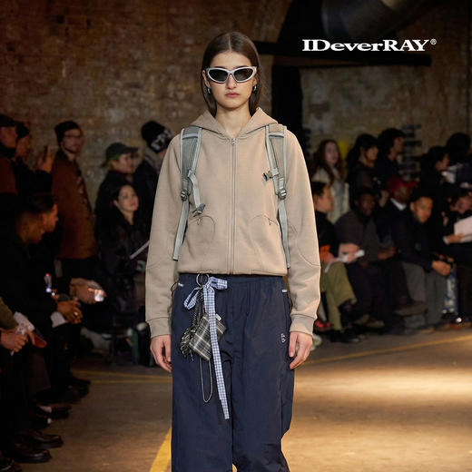 IDEVERRAY加绒冬季卫衣连帽情侣同款懒人穿搭拉链开衫长袖外套 商品图0