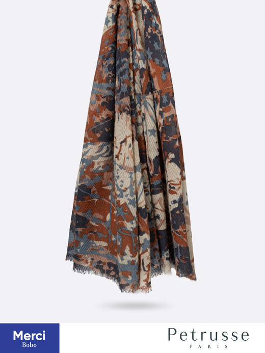Petrusse 贝图丝 Copernic 哥白尼 丝网印刷 羊毛长围巾 商品图1