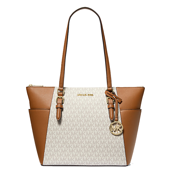 193599717074 迈克高仕MICHAEL KORS Charlotte 时尚潮流拼色字母印花大号老花托特包【27 * 11* 25cm】