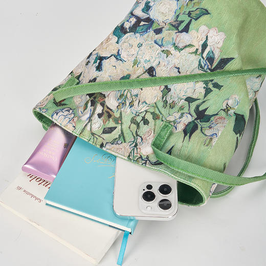 物兮物致敬大师系列 睡莲 玫瑰 单肩桶包斜挎包 商品图3