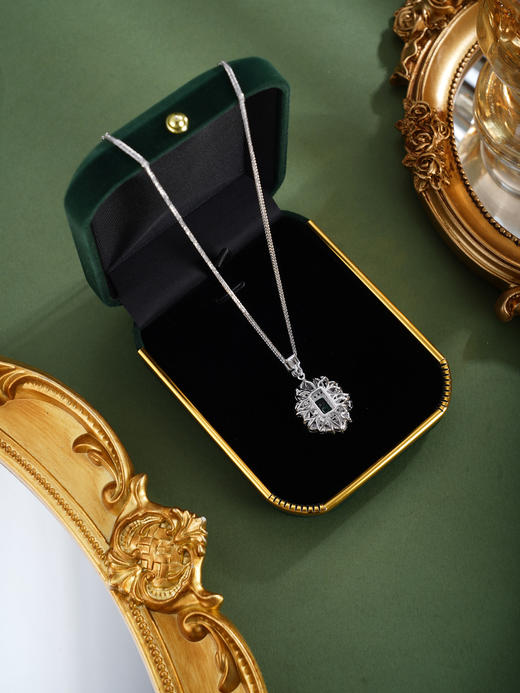 子佩集【绮岁芳辰】银S925套链【PM2264-XF】项链培育宝石祖母绿2601 商品图7