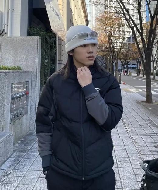 BEAMS GOLF男士橙标 透气防泼水拼接中棉夹克 弹力立领外套 商品图3