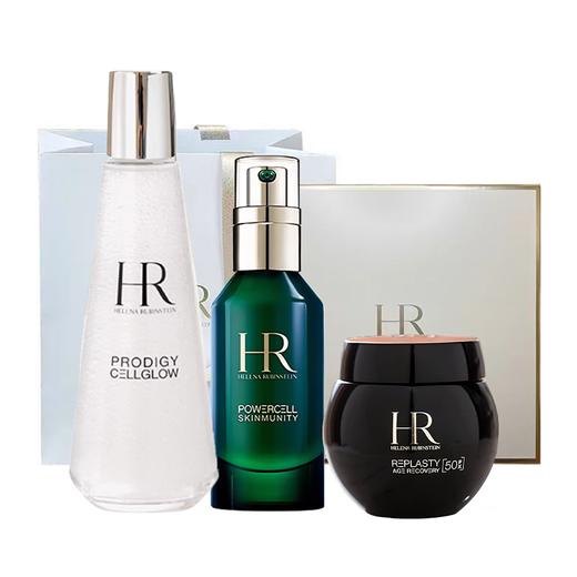 优选丨送礼盒礼袋【顺丰直发】HR赫莲娜绿宝瓶黑绷带小露珠三件套组 （【新版50PX】黑绷带面霜 50ml+绿宝瓶精华75ml+小露珠200ml） 商品图1