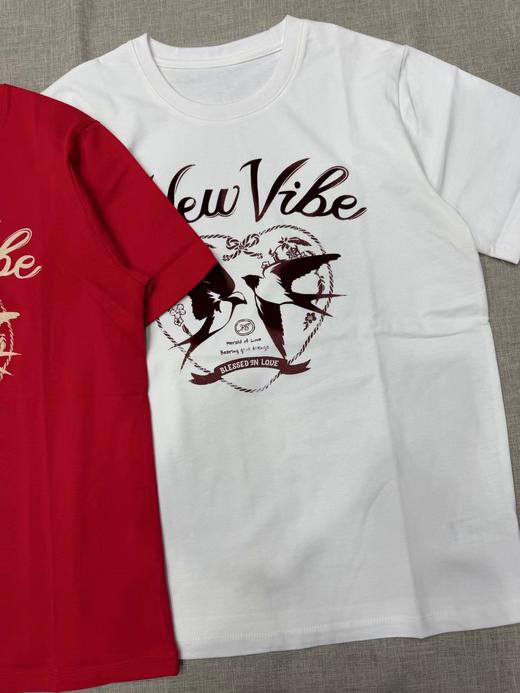 F013027短袖T恤2026春新品棉质双层植绒印花新年燕子 商品图10