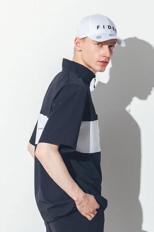 FIDES Golf高尔夫男女同款 半拉链立领套头拼色短袖T恤 宽松休闲防水 商品图9