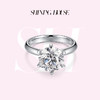 ShiningHouse[培育] 18k金钻石戒指 圆钻形3克拉钻人工真钻人造钻石K金戒指简约六爪钻石戒指悦己送礼臻选【此商品不支持7天无理由退货退款】 商品缩略图0