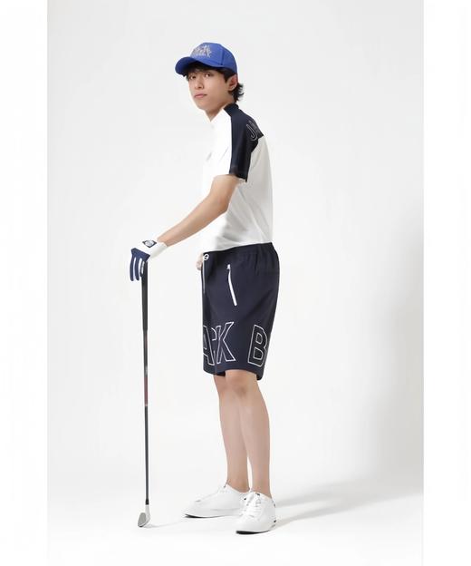 Jack Bunny 高尔夫男士 夏季网眼透气双色拼接小高领短袖T恤 商品图7