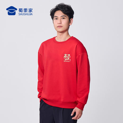 【马年新年加绒亲子卫衣】2026过年贺岁亲子装 本命年红色长袖T恤休闲保暖打底上衣VT601 商品图8