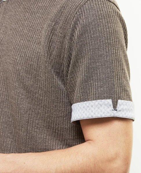 MEN'S MELROSE 男士 条纹针织透气短袖 商务休闲polo衫 商品图13