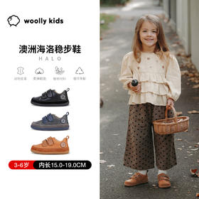 woollykids小羊沃利澳洲真皮男女童魔术贴防滑复古儿童舒适休闲鞋