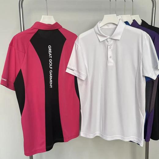 GGG 高尔夫男士 多色翻领拼接网眼 短袖 弹力透气POLO衫 商品图2