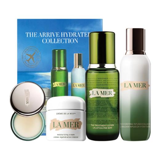 送礼袋【1210跨境仓发货】LAMER海蓝之谜水润抵达四件套（精粹水150ml+精粹乳125ml +经典面霜60ml +唇膜9g） 商品图12