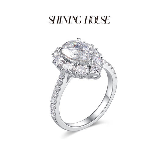 【预售】ShiningHouse[培育] 18k金钻石戒指 水滴形1克拉钻人工真钻人造钻石K金戒指豪华钻石戒指悦己送礼臻选【此商品不支持7天无理由退货退款】预计3日发货 商品图2