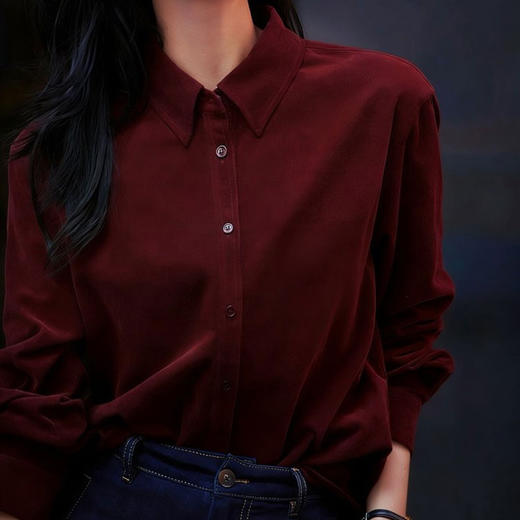 安哥拉红灯芯绒衬衫，灯芯绒面料，自带复古滤镜【3-7天发货，周末顺延】 商品图1