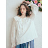 两三事 午后赴约 2026春季新款甜美透视插肩袖荷叶边绑带衬衫女 商品缩略图2