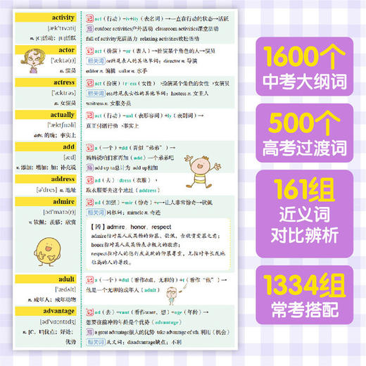 【备战中考】超有效图解英语单词 1600个中考大纲词+500个高考过渡词 商品图2